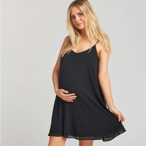 SHOW Me Your Mumu Maternity Circus Dress Black Chiffon size L